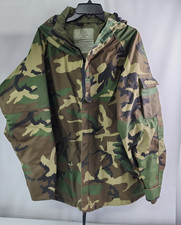 US Army Military Cold Weather Woodland Camo Goretex Parka Jacket Large Regular