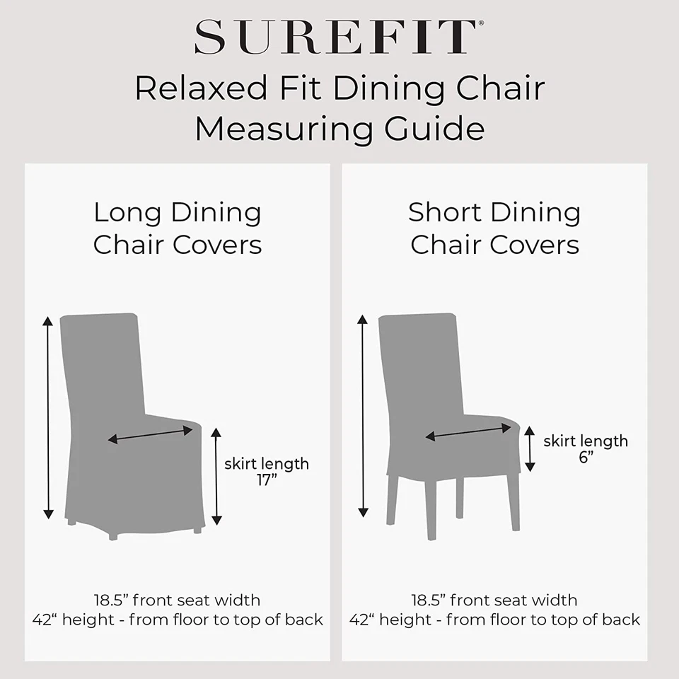 SureFit Essential Twill Dining Chair Slipcover 1pc 100% Cotton Machine Washable - Image 3 of 4