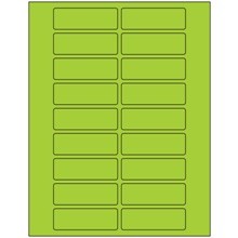 3 x 1" Fluorescent Green Rectangle Laser Labels-20 per Sheet-2000 per Case