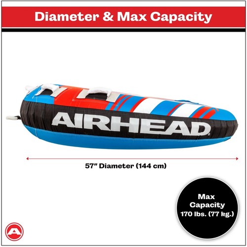Airhead WMT322 Hydro X 1-3Person Towable Tube for Boating Blue+White+Red 70" NEW - Picture 5 of 10