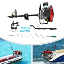 4-Stroke 8 HP Outboard Motor Fishing Boat Engine Air-Cooling TCI 196CC Gasoline