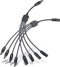 ECO-WORTHY Solar Connectors Y Branch 1 to 4 Parallel 1 Pair M/FFFF and F/MMMM 