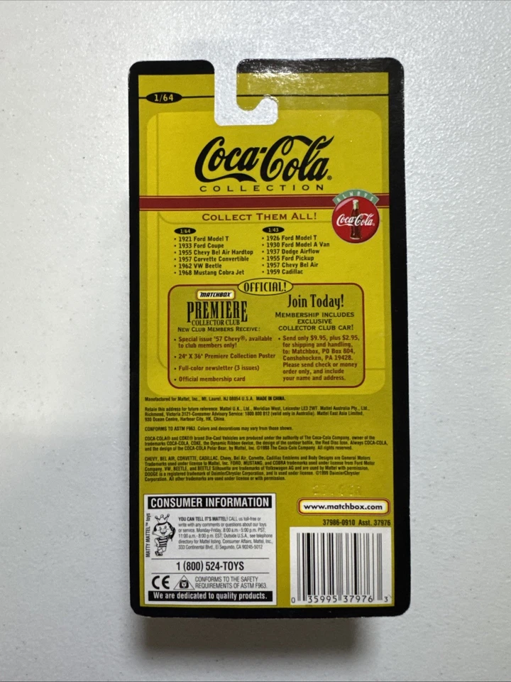 Mattel Matchbox Collectabiles Coca Cola '69 Mustang Cobra Jet - Image 3 of 3