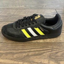 Adidas Samba Classic Black Neon Yellow White M 5.5 W 7 Leather Indoor Soccer