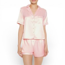 NWT - Juicy Couture Fresh Pink Satin Pajama Set Size Large - Cozy - Y2K