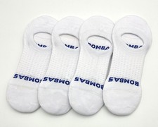 4 Pairs Women's All Sport Cushioned No Show Socks Size Med 8-10.5 White BOMBAS