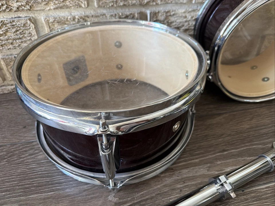 PDP FS Maple 10” & 12” Rack Toms com Suportes – Acabamento Vinho Vermelho, Bom Estado - Imagem 2 de 4