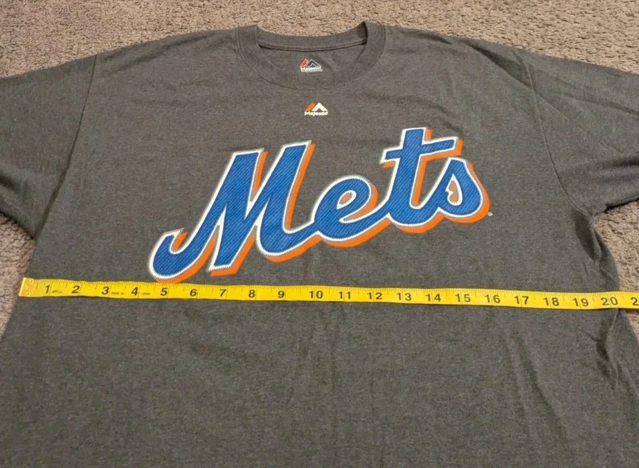 Camiseta deportiva Majestic MLB New York Mets Matt Harvey gris #33 grande para hombre Foto 4 de 4