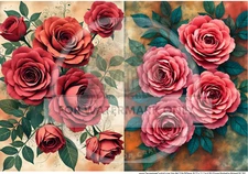 Rose Sonata Duo | A4 Rice Paper | Paper for Decoupage | Decoupage Central