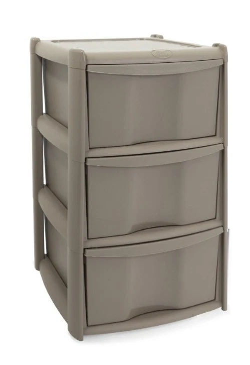Carrello portaoggetti mobile con 12 cassetti impilabili nero