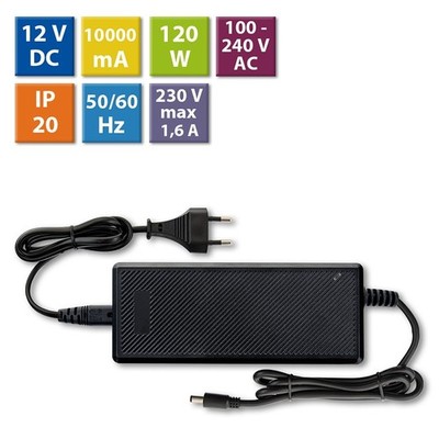 McLED LED Netzadapter 120 W, DC 12 V/10 A, IP20, Kunststoff