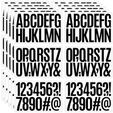 480 Pcs 3 Inch Waterproof Vinyl Alphabet and Number Stickers for Mailboxes