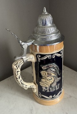 1953 Eric P Mihan MICHIGAN State UNIVERSITY MSU SPARTY Stein Made In Germany