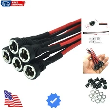 5Pcs 5.5mm x 2.1mm DC Power Supply Jack Socket Female Panel Mount Connection,...