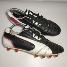 Puma Football Boots Mens UK 8.5 Universal FG Vintage Retro 102697 02 Black White