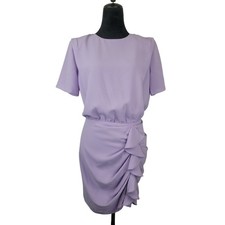 Amanda Uprichard Lavender Purple Ruffle Dress New York NWOT Size Small