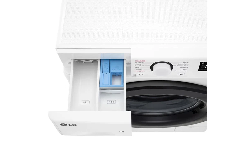 Lavatrice LG 11 Kg Risparmio Energetico Classe A -10% Bianco Vapore Inverter, fotografia 9 di 13