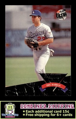1992 Ultra All-Rookie Team #1 Eric Karros Los Angeles Dodgers