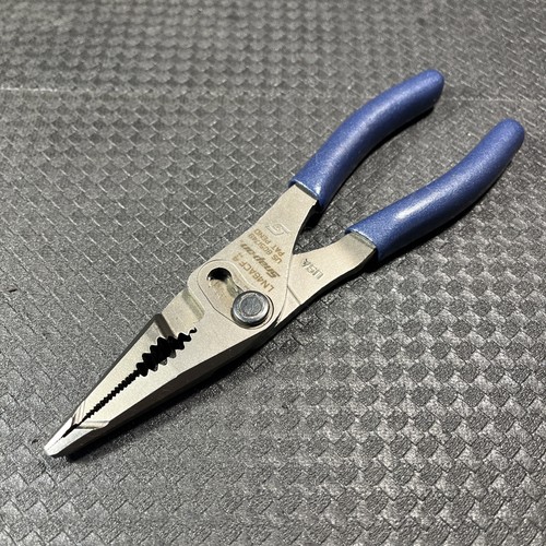 NEW Snap-on 7” METALLIC BLUE Talon Grip Needle Nose Slip Joint Pliers LN46ACF