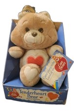 Care Bears Tenderheart Bear 13in Plush Bear w/ Original Box  Tag, 1984 Kenner