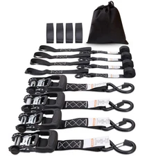 Uimoso 4 Pack Ratchet Tie Down Straps 5208 lbs 1.6" x 8' Heavy Duty for Cargo