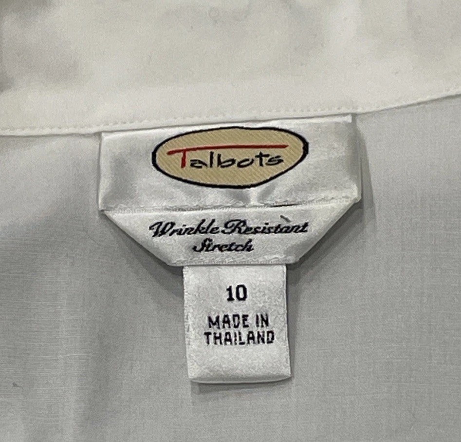Talbots Button Down Wrinkle Resistant Stretch Whi… - image 8