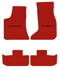 Lloyd Velourtex Front & Rear Mats for '17-22 Challenger w/Block Red on Black Cha