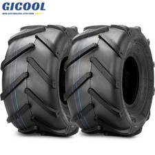 Gicool 2pk 20x10.00-8 Lawnmower Tubeless Tire 20x10-8 Super Lug Ag Tractor Tire