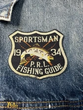 Polo Ralph Lauren Sportsman 1934 Fishing Guide Iron On Patch