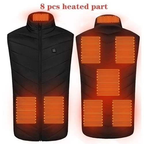 Heated Vest USB Electric Heating Vest Men Women Winter Warm Jacket Washable image 2