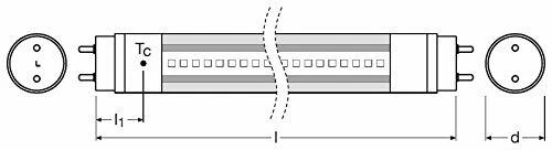 8x OSRAM LED T8-Röhre 120cm 4000K kaltweiß G13 16,4W 1800lm EEK:F (Spektrum A-G) - Bild 4 von 4