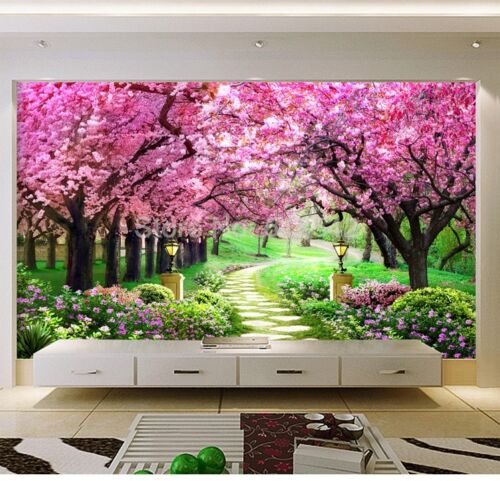 New 3D Wallpaper Mural Flower Romantic Cherry Blossom Tree Wall Home Decoration | eBay New 3D Wallpaper Mural Flower Romantic Cherry Blossom Tree Wall Home Decoration | eBay