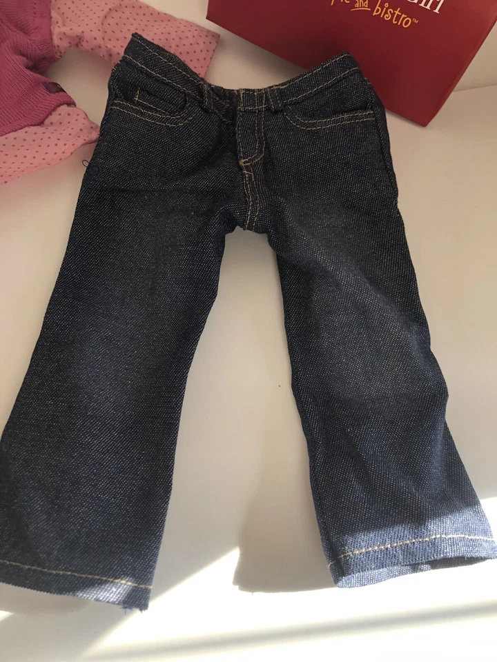 American Girl Truly Me School Days Outfit Pink Shoes Sweater Jeans W/ Bag - Image 4 of 4