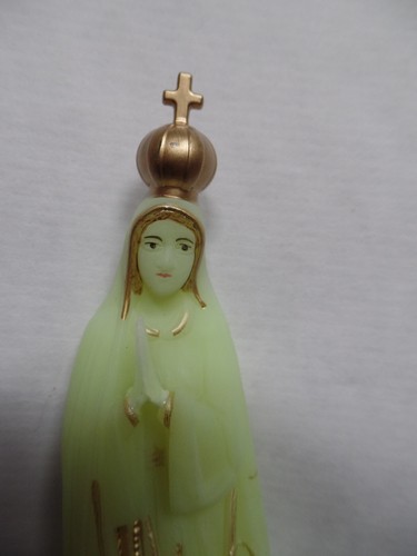 12 cm Fatima Figur Statue Madonna Kunststoff phosphoriert Portugal zum bemalen - Bild 3 von 3