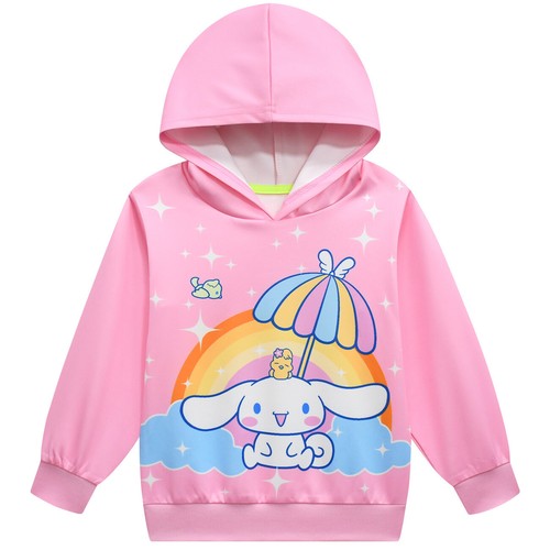 Cinnamon dog 3-10-year-old girl hoodie cartoon pullover hoodie top - Picture 4 of 13