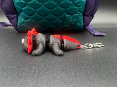 3D Printed Flexi 3in Backpack Buddy Black Axolotl