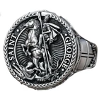 28g Ring Saint George and the Dragon Rings 925 SOLID STERLING SILVER Us Sz 8-13