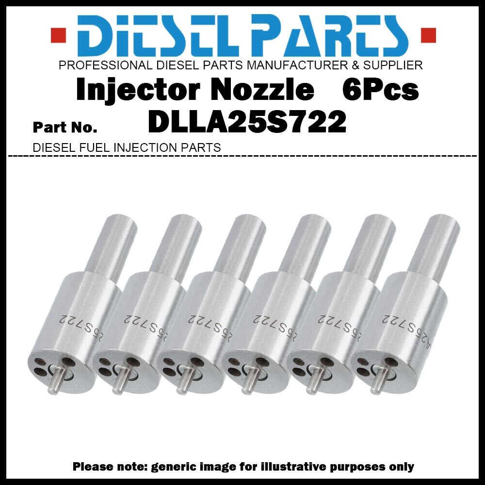 6Pcs Fuel Injector Nozzle Tips DLLA25S722 0433271355 for MAN