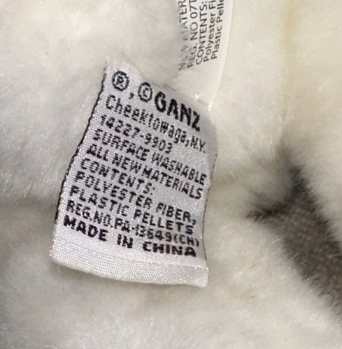 Bambola giocattolo imbottita animale Ganz bianco orso angelo 10 pollici peluche nuova con etichette - Foto 8 di 16