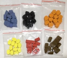 STONEMAIER CHARTERHOUSE BOARD GAME RESOURCES PARTS ONLY 12 PIECES CHOOSE COLOR