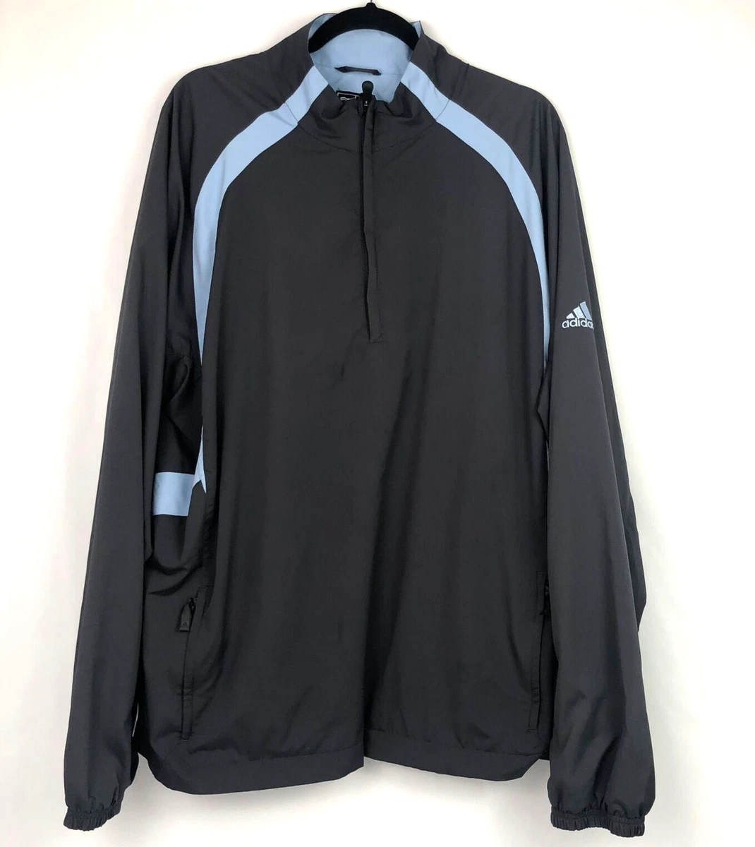 Adidas windbreaker deals quarter zip