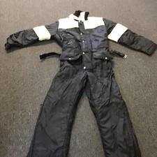 VTG Walls Insulated Blizzard Pruf Nylon Snowsuit Coveralls Black Small 34/36