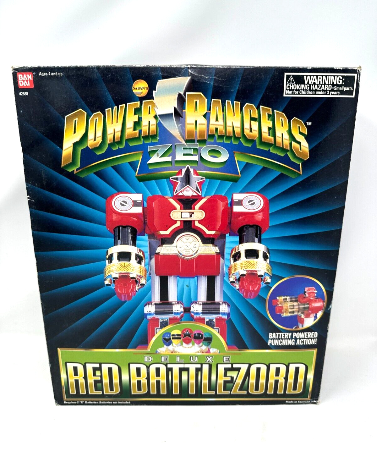 Power Rangers Zeo Deluxe Red Battlezord Bandai 1996 Box Vintage #2588