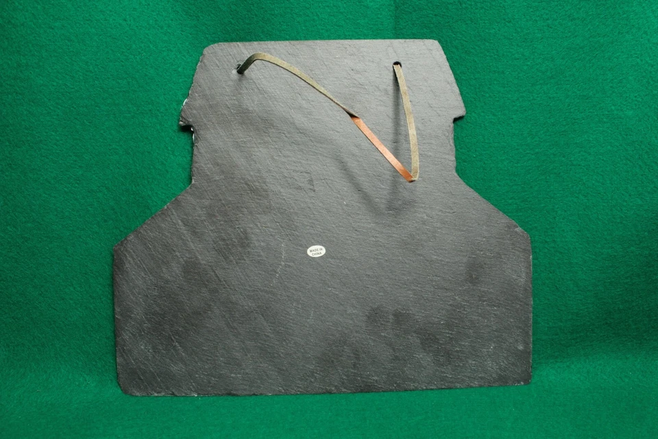 Placa Bless Our Home em ardósia preta 8" x 9.5" americana primitiva - Imagem 3 de 3