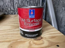 Sherwin Williams All Surface Enamel A11R238 Oil Base Gloss Safety Red Quart L@@K