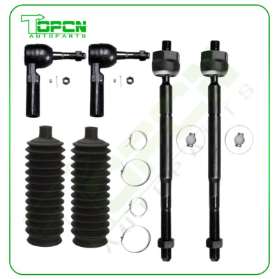 6Pcs Fit For 2005-2015 Toyota Tacoma Front Steering Kit Inner Outer Tie Rod End