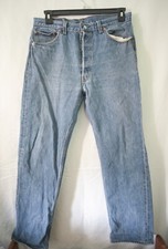 Vintage Levis 501 Denim Pants Made In USA W 36 L 32 EUC *W 35 L 30* Med Wash EUC