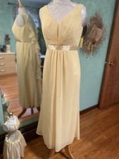 David’s Bridal Lemon Cocktail Evening Special Occasions Bridesmaid Dress 12