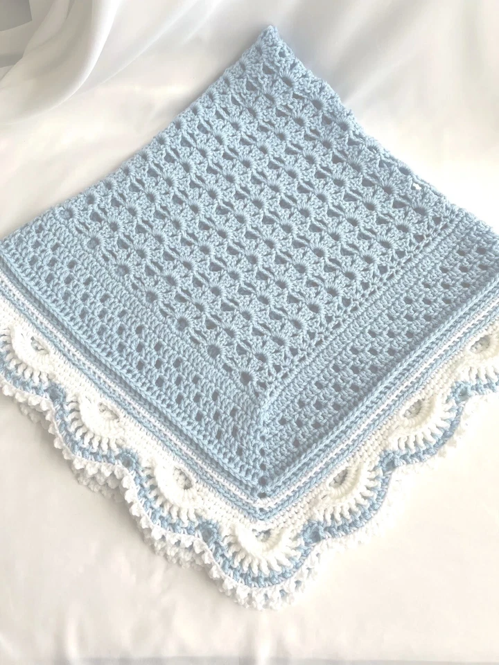 HANDMADE, BOYS, BABY BLANKET, NURSERY, SHOWER GIFT, CHRISTENING GIFT, NEW - Image 2 of 3