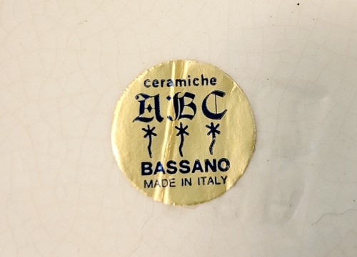 Vintage CERAMICHE ABC Bassano Hand Painted Mold Italian Yellow Floral Hanging - Picture 7 of 10